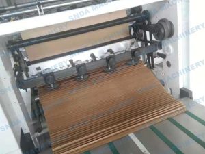 Fanfold Kraft Paper Perforating and Folding Machine in work